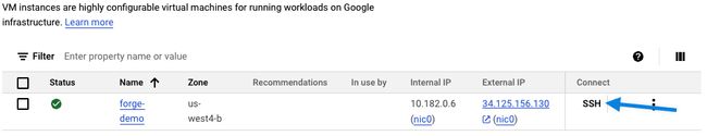 Access SSH in GCP