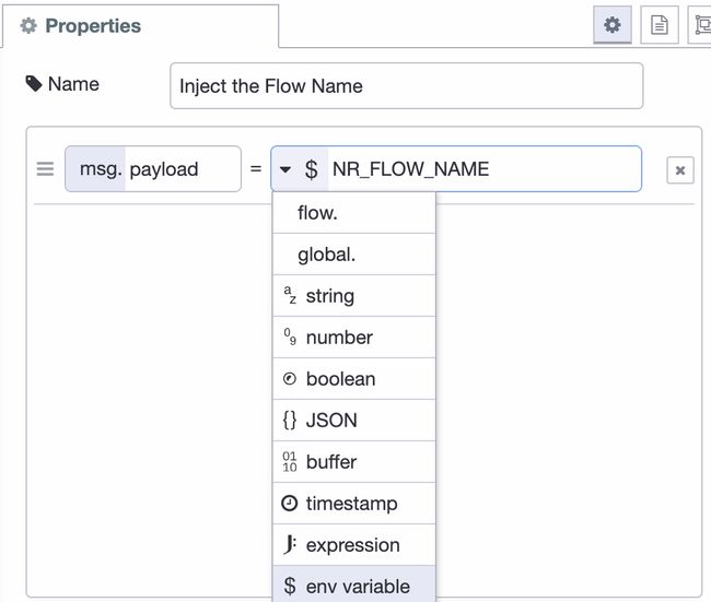 Using an environment variable in Node-RED